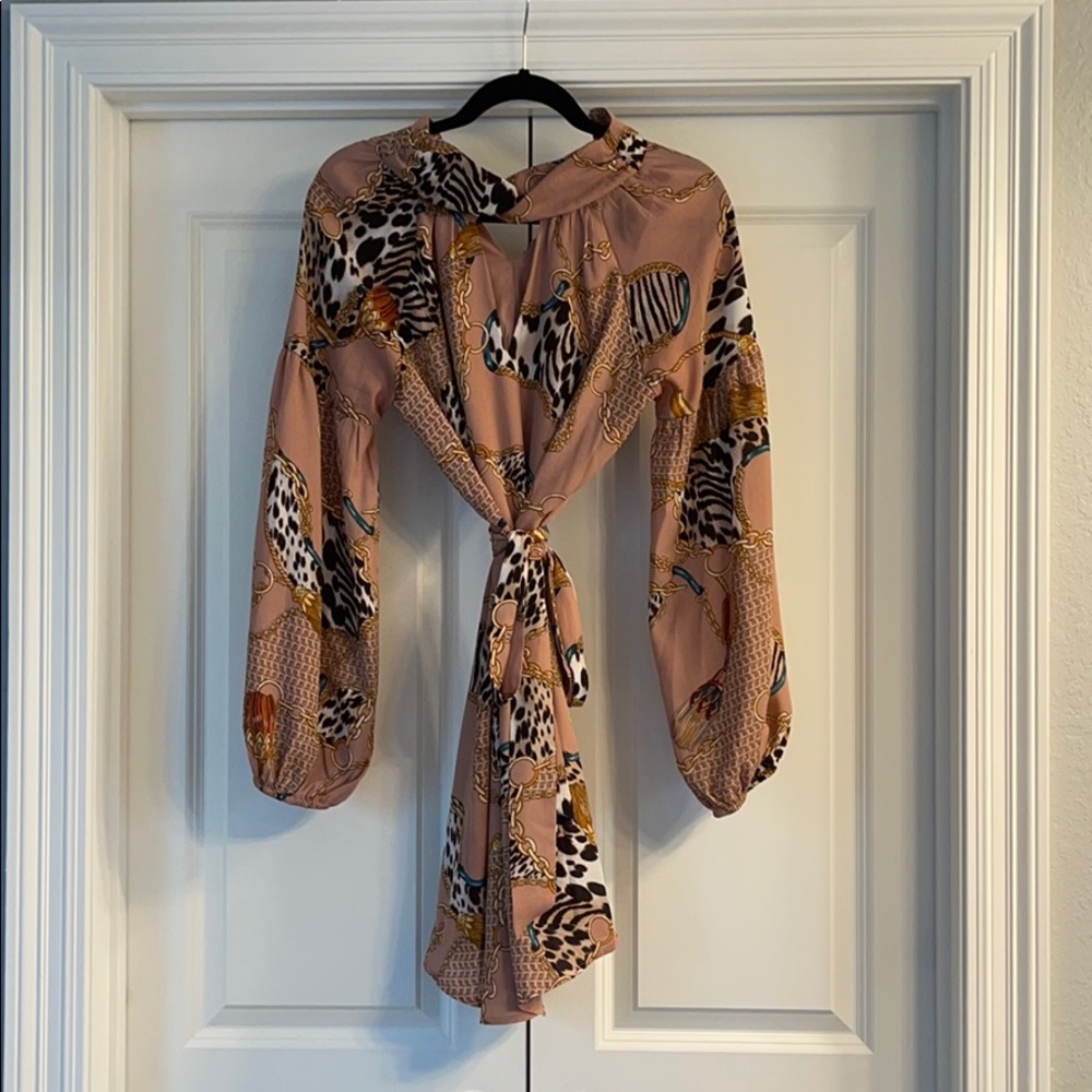 Boutique Dress - fun print, tie detail.